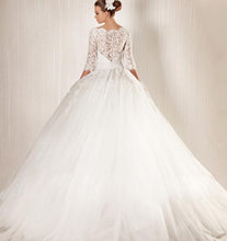 Load image into Gallery viewer, Angel Wedding Dress French Lace Long Sleeve Princess Bride Spring Trailing Wedding Dress