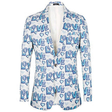 Load image into Gallery viewer, mens jacket slim fit Halloween print floral Men suits blazer euro plus size 4XL Tuxedo prom men clothing