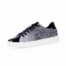 Load image into Gallery viewer, Spring Women Sneakers Casual Flat lace-Up Bling Glitter Shining Green Beautiful Vulcanized Shoes Woman