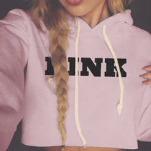 Load image into Gallery viewer, Women Oversized Hoodies Jumper Sweatshirt Female Pink Cropped Top 2017 Winter Kawaii Harajuku Letter Loose Pullover