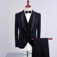 Load image into Gallery viewer, Wedding Suits For Men Shawl Collar 3 Pieces Slim Fit Burgundy Suit Mens Royal Blue Tuxedo Jacket
