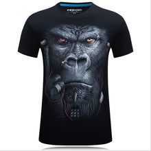 Load image into Gallery viewer, Men's animal T-Shirt orangutan/gas monkey/Wolf 3D Printed T-Shirts Men Funny tees tops tee shirt large size