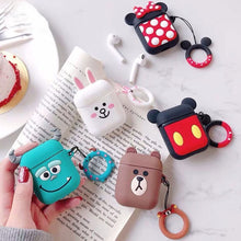 Load image into Gallery viewer, Cartoon Wireless Bluetooth Earphone Case For Apple AirPods Silicone Headphones Cases For Airpods 2 Protective Cover