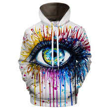 Load image into Gallery viewer, Cold Art Hoodies Men Women 3D Colorful Eye Sweatshirt