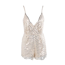 Load image into Gallery viewer, Beige Sequin Playsuit Romper