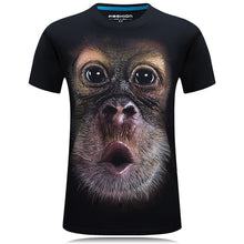 Load image into Gallery viewer, Men's animal T-Shirt orangutan/gas monkey/Wolf 3D Printed T-Shirts Men Funny tees tops tee shirt large size