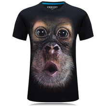Load image into Gallery viewer, Men's animal T-Shirt orangutan/gas monkey/Wolf 3D Printed T-Shirts Men Funny tees tops tee shirt large size