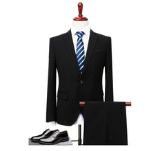 Load image into Gallery viewer, Suits Wedding Groom Plus Size 4XL 3 Pieces(Jacket+Vest+Pant) Slim Fit Casual Tuxedo Suit Male