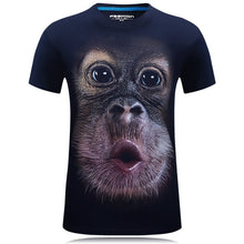 Load image into Gallery viewer, Men's animal T-Shirt orangutan/gas monkey/Wolf 3D Printed T-Shirts Men Funny tees tops tee shirt large size