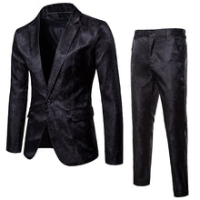 Load image into Gallery viewer, Wine Red Nightclub Paisley Suit (Jacket+Pants) Men Single Breasted Mens Suits Stage Party Wedding Tuxedo Blazer 3XL
