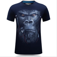 Load image into Gallery viewer, Men's animal T-Shirt orangutan/gas monkey/Wolf 3D Printed T-Shirts Men Funny tees tops tee shirt large size