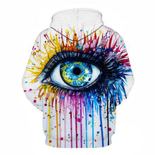 Load image into Gallery viewer, Cold Art Hoodies Men Women 3D Colorful Eye Sweatshirt
