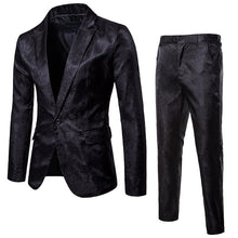 Load image into Gallery viewer, Wine Red Nightclub Paisley Suit (Jacket+Pants) Men Single Breasted Mens Suits Stage Party Wedding Tuxedo Blazer 3XL